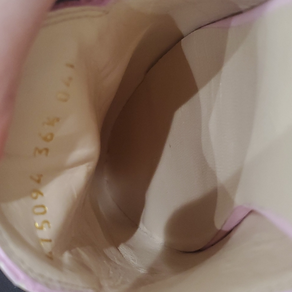 Gucci Pricetown Horsebit Lace Leather Pink Nude Mule Loafer Slipper Flat 36.5 - Picture 8 of 8